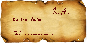 Kürtös Ádám névjegykártya